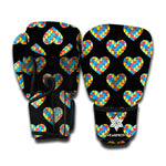 Autism Awareness Heart Pattern Print Boxing Gloves