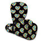 Autism Awareness Heart Pattern Print Boxing Gloves