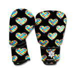 Autism Awareness Heart Pattern Print Boxing Gloves