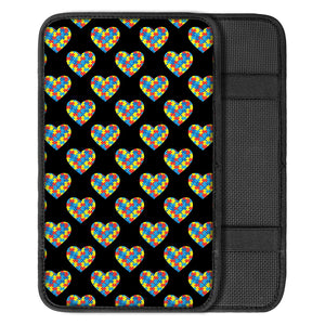 Autism Awareness Heart Pattern Print Car Center Console Cover