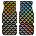 Autism Awareness Heart Pattern Print Front and Back Car Floor Mats