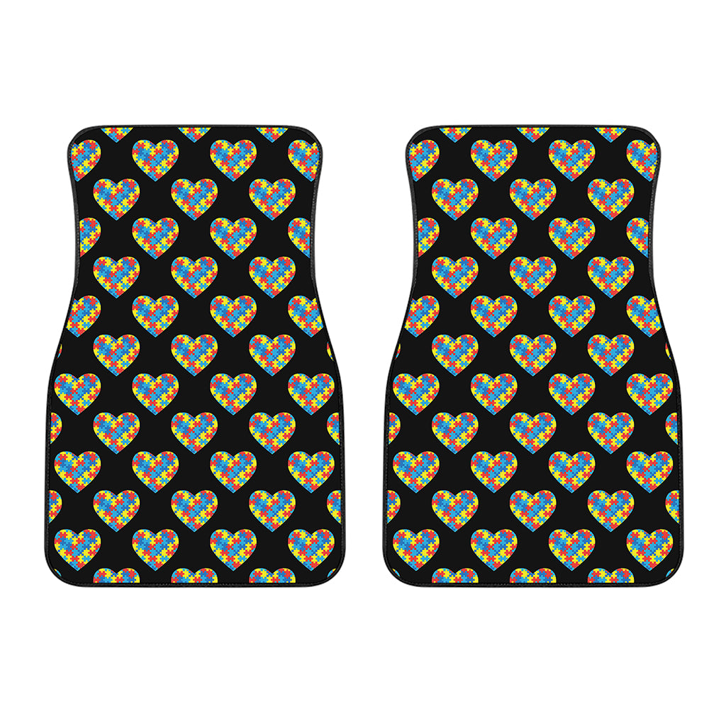 Autism Awareness Heart Pattern Print Front Car Floor Mats