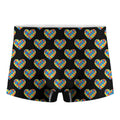 Autism Awareness Heart Pattern Print Men's Boxer Briefs