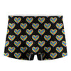 Autism Awareness Heart Pattern Print Men's Boxer Briefs