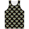 Autism Awareness Heart Pattern Print Men's Tank Top