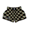 Autism Awareness Heart Pattern Print Muay Thai Boxing Shorts