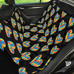 Autism Awareness Heart Pattern Print Pet Car Back Seat Cover