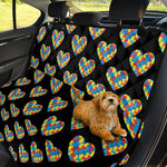 Autism Awareness Heart Pattern Print Pet Car Back Seat Cover