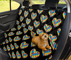 Autism Awareness Heart Pattern Print Pet Car Back Seat Cover