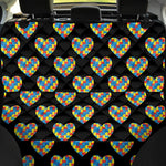 Autism Awareness Heart Pattern Print Pet Car Back Seat Cover