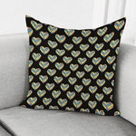 Autism Awareness Heart Pattern Print Pillow Cover