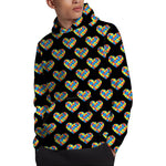 Autism Awareness Heart Pattern Print Pullover Hoodie