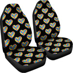 Autism Awareness Heart Pattern Print Universal Fit Car Seat Covers