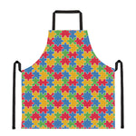 Autism Awareness Jigsaw Pattern Print Apron