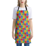 Autism Awareness Jigsaw Pattern Print Apron