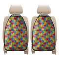 Autism Awareness Jigsaw Pattern Print Car Seat Organizers