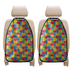 Autism Awareness Jigsaw Pattern Print Car Seat Organizers