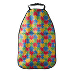 Autism Awareness Jigsaw Pattern Print Car Seat Organizers