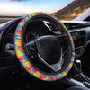 Autism Awareness Jigsaw Pattern Print Car Steering Wheel Cover