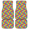 Autism Awareness Jigsaw Pattern Print Front and Back Car Floor Mats