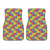 Autism Awareness Jigsaw Pattern Print Front Car Floor Mats