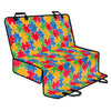 Autism Awareness Jigsaw Pattern Print Pet Car Back Seat Cover