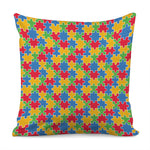 Autism Awareness Jigsaw Pattern Print Pillow Cover