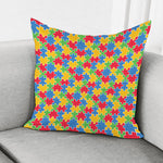 Autism Awareness Jigsaw Pattern Print Pillow Cover