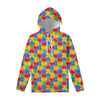 Autism Awareness Jigsaw Pattern Print Pullover Hoodie