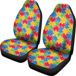 Autism Awareness Jigsaw Pattern Print Universal Fit Car Seat Covers