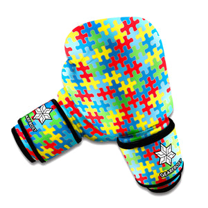 Autism Awareness Jigsaw Print Boxing Gloves