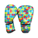 Autism Awareness Jigsaw Print Boxing Gloves