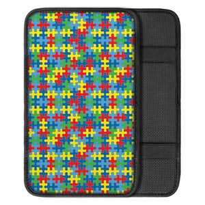 Autism Awareness Jigsaw Print Car Center Console Cover