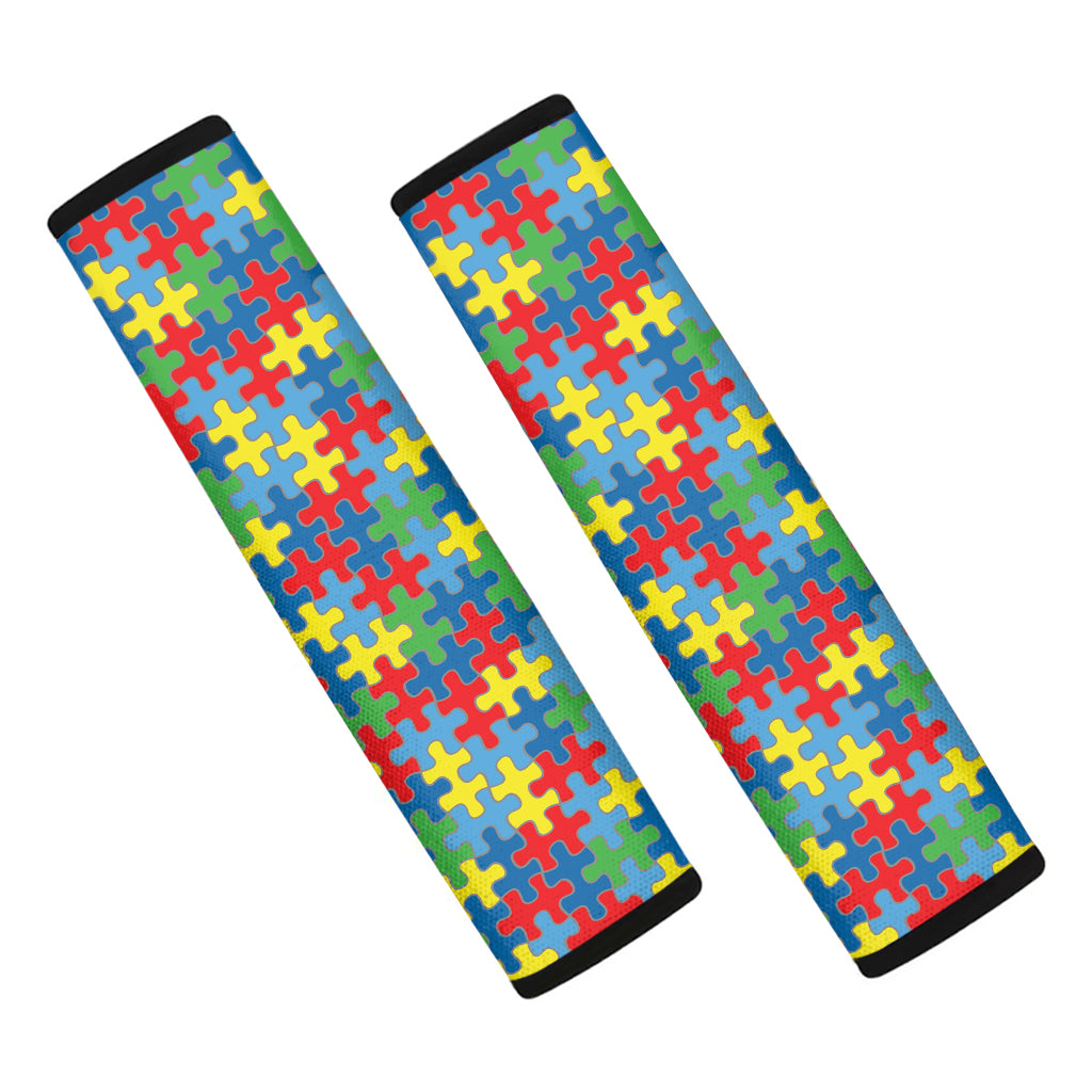 Autism Awareness Jigsaw Print Car Seat Belt Covers