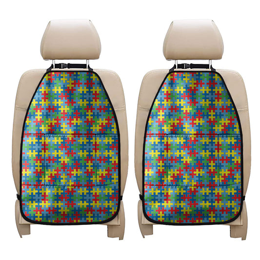 Autism Awareness Jigsaw Print Car Seat Organizers