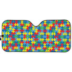 Autism Awareness Jigsaw Print Car Sun Shade