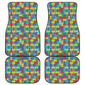 Autism Awareness Jigsaw Print Front and Back Car Floor Mats