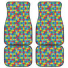 Autism Awareness Jigsaw Print Front and Back Car Floor Mats