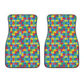 Autism Awareness Jigsaw Print Front Car Floor Mats