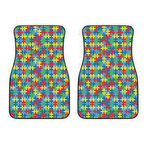 Autism Awareness Jigsaw Print Front Car Floor Mats