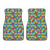 Autism Awareness Jigsaw Print Front Car Floor Mats