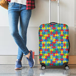 Autism Awareness Jigsaw Print Luggage Cover