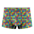 Autism Awareness Jigsaw Print Men's Boxer Briefs