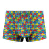 Autism Awareness Jigsaw Print Men's Boxer Briefs