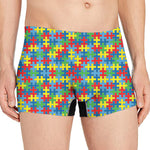 Autism Awareness Jigsaw Print Men's Boxer Briefs