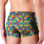 Autism Awareness Jigsaw Print Men's Boxer Briefs