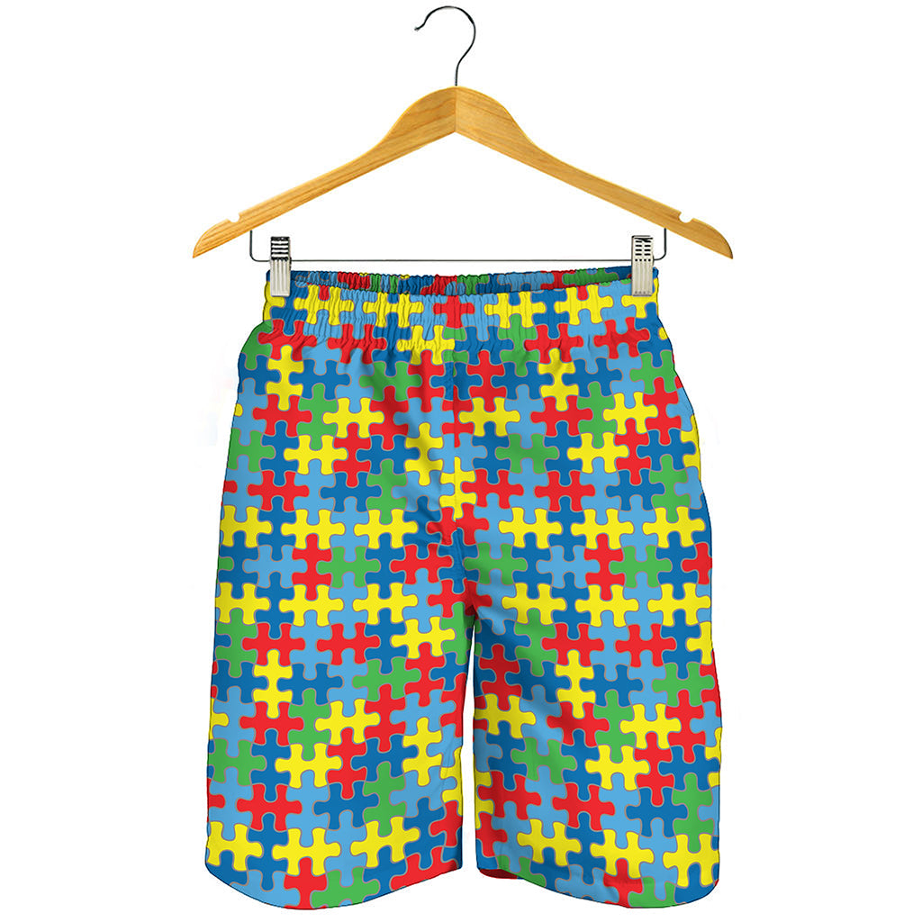 Autism Awareness Jigsaw Print Men's Shorts