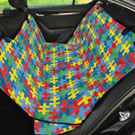 Autism Awareness Jigsaw Print Pet Car Back Seat Cover