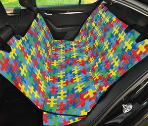 Autism Awareness Jigsaw Print Pet Car Back Seat Cover