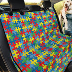 Autism Awareness Jigsaw Print Pet Car Back Seat Cover